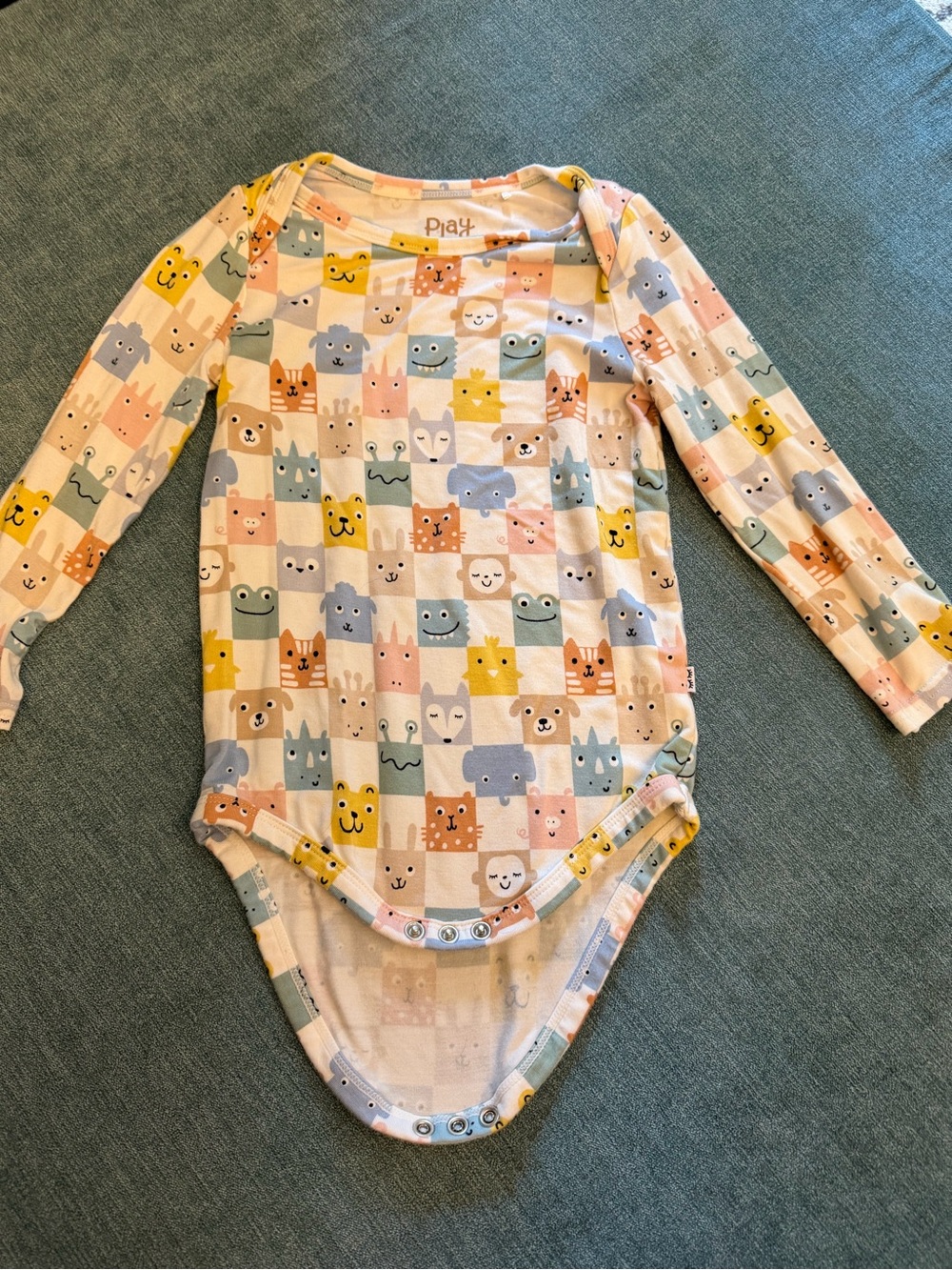 Little Sleepies Check Mate Long Sleeve Onsie